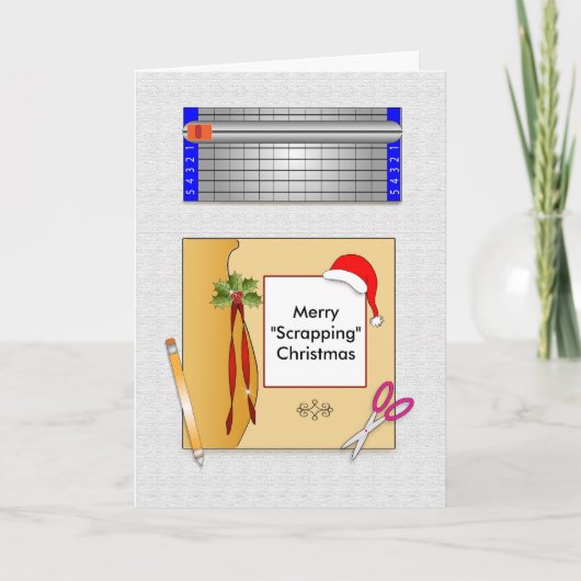 Christmas Scrapbook Paper Wenskaart Feestdagen Kaart (Voorkant)