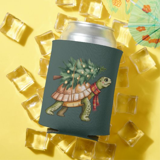 Christmas Sea Turtle Lover Gift Xmas Tree Holiday Blikjeskoeler (Insitu Zomer)