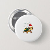 Christmas Sea Turtle Santa Xmas Men Women Boys Gir Ronde Button 5,7 Cm (Voorkant /achterkant)