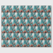 Christmas Sea Turtle With Candy Canes Cadeaupapier (Vlak)