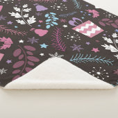 Christmas seamless pattern with tree, snow, gift sherpa deken (3/4)