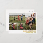 Christmas Season's Groeten Familie Foto Folie Feestdagen Briefkaart (Voorkant / Achterkant)