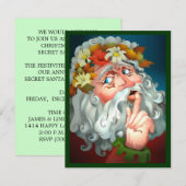 CHRISTMAS SECRET SANTA PARTIJ INVITE INVITATION KAART (Voorkant / Achterkant)