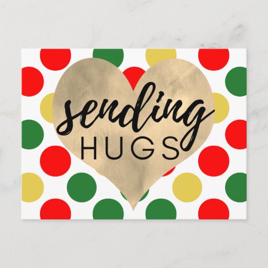Christmas Sending Hugs Holiday Briefkaart (Voorkant)