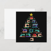Christmas Sewing Machine Xmas Tree Quilter Gift Kaart (Voorkant / Achterkant)