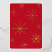 Christmas Shadowbox Gold Foil Uitnodiging (Achterkant)