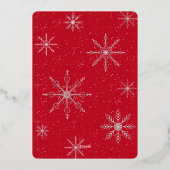 Christmas Shadowbox Silver Foil Uitnodiging (Achterkant)