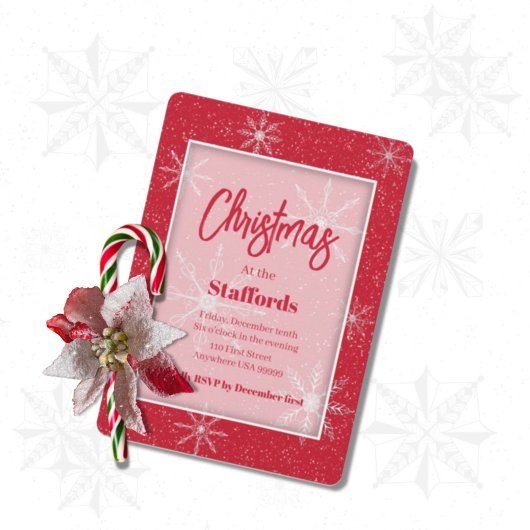 Christmas Shadowbox Silver Uitnodiging