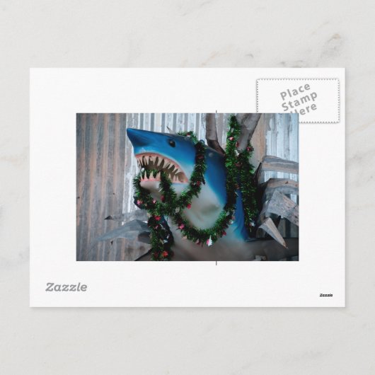 Christmas Shark briefkaart (Achterkant)
