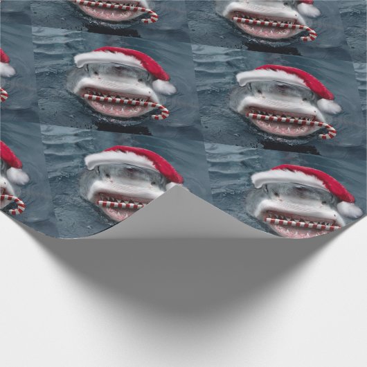 Christmas Shark Cadeaupapier (Hoek)