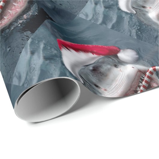 Christmas Shark Cadeaupapier (Rol Hoek)