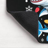 Christmas Shark Santa Hat Wrapped Lights Holiday S Muismat (Hoek)