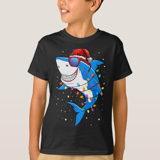 Christmas Shark Shirt Xmas Funny Santa Shark (Voorkant)
