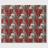 Christmas Sharpei dog Cadeaupapier (Vlak)