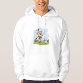 Christmas Sheep playing soccer Hoodie (Voorkant)