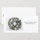 Christmas Shell Wreath Feestdagenkaart (Voorkant / Achterkant)