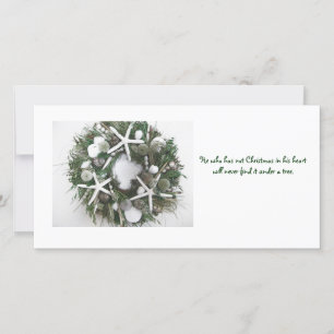 Christmas Shell Wreath Feestdagenkaart