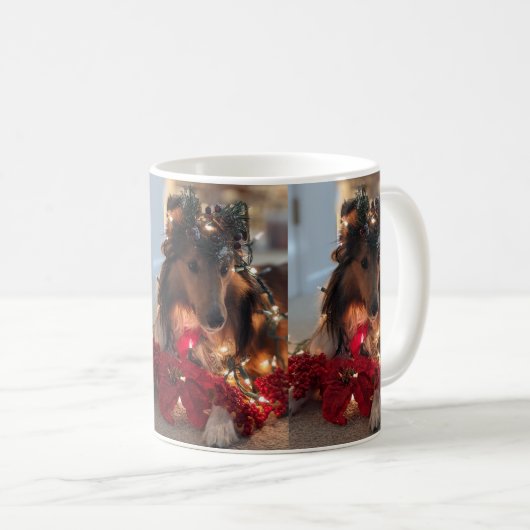 Christmas Sheltie mug Koffiemok (Voorkant rechts)