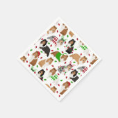 Christmas Sheltie Shetland Sheepdog Napkins Servet (Hoek)