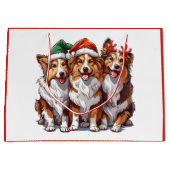 Christmas Shetland Sheepdogs Groot Cadeauzakje (Voorkant)