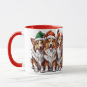 Christmas Shetland Sheepdogs Mok (Links)