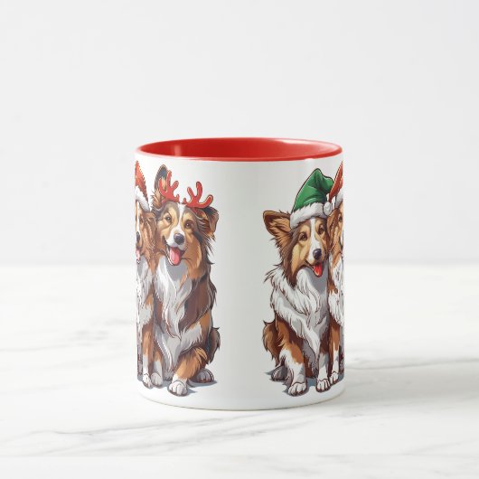 Christmas Shetland Sheepdogs Mok (Midden)