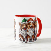 Christmas Shetland Sheepdogs Mok (Voorkant rechts)