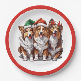 Christmas Shetland Sheepdogs Papieren Bordje