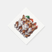 Christmas Shetland Sheepdogs Servet (Hoek)