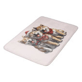Christmas Shiba Inu Santa Dogs Badmat (Gekanteld)