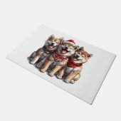 Christmas Shiba Inu Santa Dogs Deurmat (Schuin)
