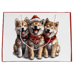 Christmas Shiba Inu Santa Dogs Groot Cadeauzakje