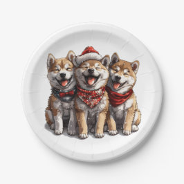 Christmas Shiba Inu Santa Dogs Papieren Bordje