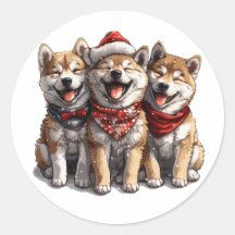 Christmas Shiba Inu Santa Dogs