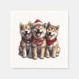 Christmas Shiba Inu Santa Dogs Servet