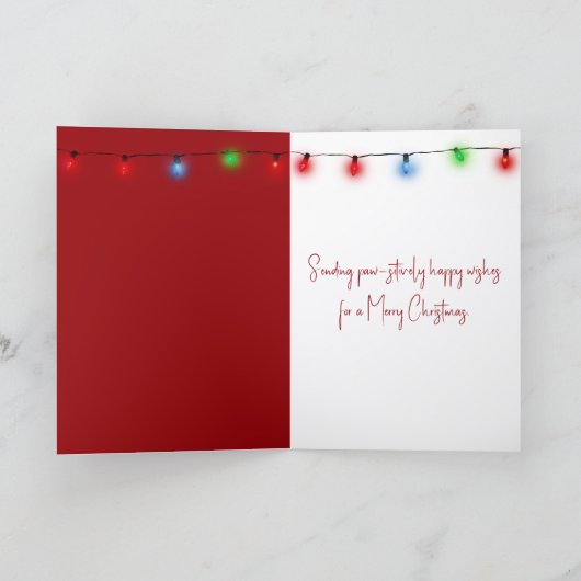 Christmas Shih Tzu Dog With Santa Hat Kaart (Binnen)