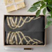 Christmas Shiny Golden Ribbon Tree Sparkle Black Tissuepapier (Geschenk)