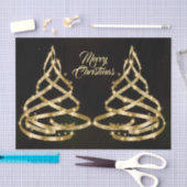 Christmas Shiny Golden Ribbon Tree Sparkle Black Tissuepapier (Craft)