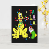 Christmas Shirt Cute La Fa Fa Swea  Kaart (Gele Bloem)