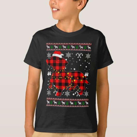 Christmas Shirt For Dachshund Lover Gift Santa Buf (Voorkant)