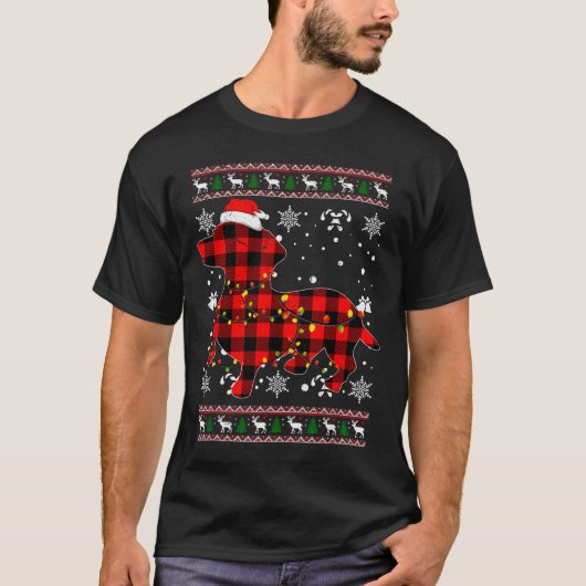 Christmas Shirt For Dachshund Lover Gift Santa Buf (Voorkant)
