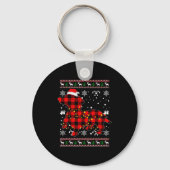 Christmas Shirt For Dachshund Lover Gift Santa Buf Sleutelhanger (Voorkant)
