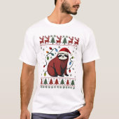 Christmas Shirt for Sloth Lover Gift Santa Buffalo (Voorkant)