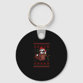 Christmas Shirt for Sloth Lover Gift Santa Buffalo Sleutelhanger (Voorkant)