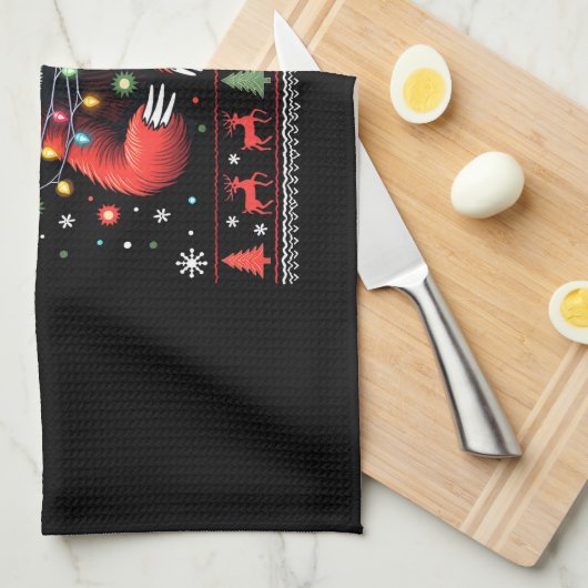 Christmas Shirt for Sloth Lover Gift Santa Buffalo Theedoek (Quarter Fold)