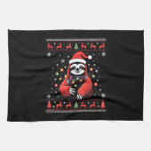 Christmas Shirt for Sloth Lover Gift Santa Buffalo Theedoek (Horizontaal)