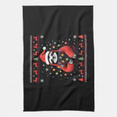 Christmas Shirt for Sloth Lover Gift Santa Buffalo Theedoek (Verticaal)