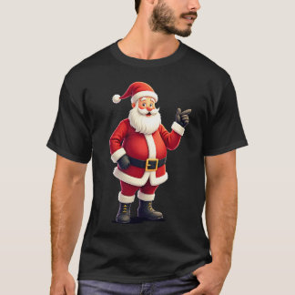 Christmas Shirts for Boys Kids Dabbing Santa Xmas