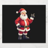 Christmas Shirts for Boys Kids Dabbing Santa Xmas  Sparkling Wijnetiket (Enkel label)