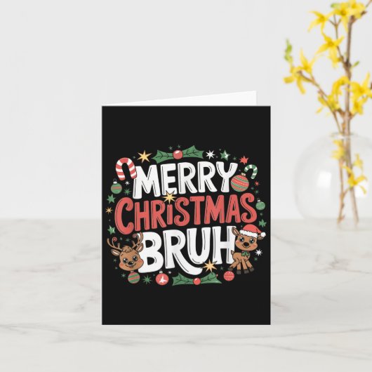 Christmas Shirts For Kids Boys Women Merry Christm Kaart (Gele Bloem)